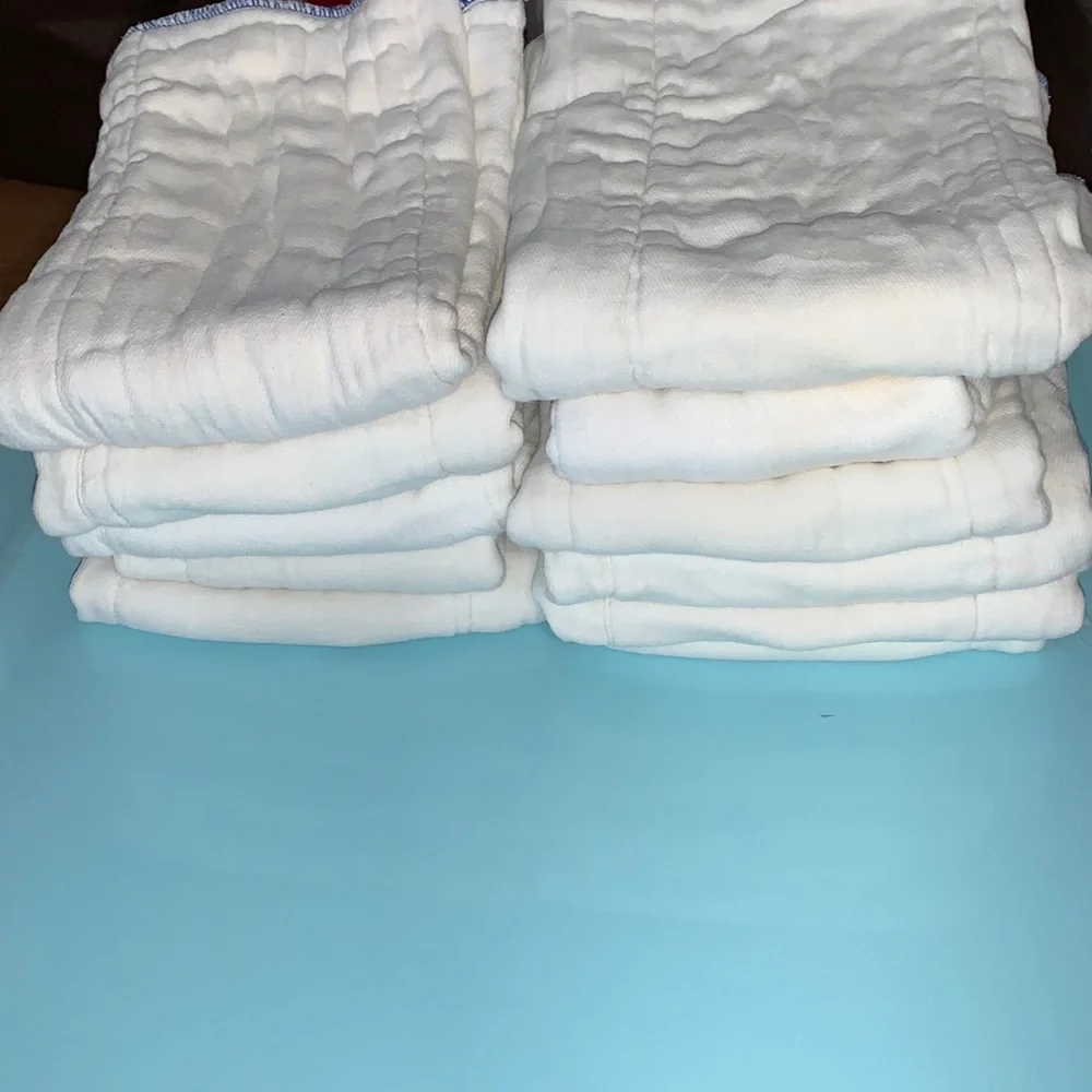 Cloth diaper covers and prefold cloth diapers. #5